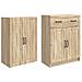 Set di armadi 2 pcs Rovere Sonoma Legno ingegnerizzato - Foto miniatura 3