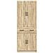 Set di armadi 2 pcs Rovere Sonoma Legno ingegnerizzato - Foto miniatura 4