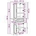 Set di armadi 2 pcs Rovere Sonoma Legno ingegnerizzato - Foto miniatura 9