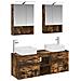 Set di mobili per il bagno 5 pcs Rovere Fumo - Foto miniatura 1