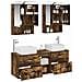 Set di mobili per il bagno 5 pcs Rovere Fumo - Foto miniatura 3