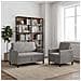Set di Divani con Storage 2 pz Grigio Chiaro Poliestere - Foto miniatura 4