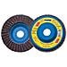 Disco Lamellare al Corindone Ø 115 mm Grana 80 per metalli, alluminio, legno - Foto miniatura 1
