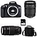 EOS 1300D + 18-135 f3.5-5.6 IS STM + EF 75-300mm f / 4.0-5.6 III + Sac + Carte SD 4Go - Foto miniatura 1