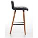 Sgabello Bar LINCOLN in Stoffa Trapuntata e Telaio in Legno di Faggio I Sgabello Alto da Cucina con Seduta 75 cm I Sedia Alta da Bancone con Schienale e Poggiapiedi Grigio Chiaro - Foto miniatura 3