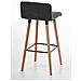 Sgabello Bar LINCOLN in Stoffa Trapuntata e Telaio in Legno di Faggio I Sgabello Alto da Cucina con Seduta 75 cm I Sedia Alta da Bancone con Schienale e Poggiapiedi Grigio Chiaro - Foto miniatura 4