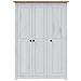Armadio A 3 Ante Bianco 118x50x171,5cm In Pino Panama Range - Foto miniatura 2