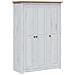 Armadio A 3 Ante Bianco 118x50x171,5cm In Pino Panama Range - Foto miniatura 1