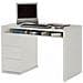 Scrivania Tre Cassetti Laccato Bianco Cm 110x60x75 Linea Moneta - Foto miniatura 1