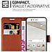 Custodia Compatibile Con Huawei P10 In Marrone Pastello - Coperchio Protettiva Con Chiusura Magnetica, Funzione Stand E Tasca Per Le Carte - Foto miniatura 2