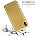 Custodia Compatibile Con Apple Iphone Xs Max In Oro - Coperchio Protettivo In Silicone Tpu Flessibile Con Design Spazzolato - Foto miniatura 2