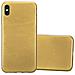 Custodia Compatibile Con Apple Iphone Xs Max In Oro - Coperchio Protettivo In Silicone Tpu Flessibile Con Design Spazzolato - Foto miniatura 1