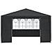 Gazebo Professionale Con Pareti 4x4 M Antracite 90 G / m² - Foto miniatura 2