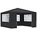 Gazebo Professionale Con Pareti 4x4 M Antracite 90 G / m² - Foto miniatura 9