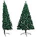 Albero di Natale Artificiale Metà con Supporto Verde 150 cm PVC - Foto miniatura 2