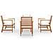 Set Divani da Giardino 5 pz con Cuscini in Legno Acacia - Foto miniatura 2