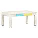 Tavolino Da Salotto Bianco 110x60x45 Cm In Massello Di Mango - Foto miniatura 1