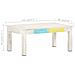 Tavolino Da Salotto Bianco 110x60x45 Cm In Massello Di Mango - Foto miniatura 8