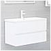 Mobile con Lavabo Integrato Bianco in Legno Multistrato - Foto miniatura 1