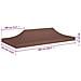 Tetto per Tendone per Feste 6x3 m Marrone 270 g / m² - Foto miniatura 4
