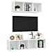 Set Mobile TV 2 pz Bianco in Truciolato - Foto miniatura 3