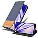 Custodia Compatibile Con Samsung Galaxy S20 Ultra In Blu Scuro Marrone - Coperchio Protettiva Con Chiusura Magnetica, Funzione Stand E Tasca Per Le Carte - Foto miniatura 1