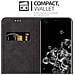 Custodia Compatibile Con Samsung Galaxy S20 Ultra In Blu Scuro Marrone - Coperchio Protettiva Con Chiusura Magnetica, Funzione Stand E Tasca Per Le Carte - Foto miniatura 4