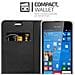 Custodia Compatibile Con Nokia Lumia 550 In Classy Nero - Coperchio Protettiva Con Chiusura Magnetica, Funzione Stand E Tasca Per Le Carte - Foto miniatura 4