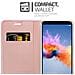 Custodia Compatibile Con Honor 7x In Classy Oro Rosa - Coperchio Protettiva Con Chiusura Magnetica, Funzione Stand E Tasca Per Le Carte - Foto miniatura 5