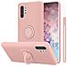 Custodia Compatibile Con Samsung Galaxy Note 10 Plus In Liquid Rosa - Coperchio Protettivo In Silicone Tpu Flessibile Con Anello - Foto miniatura 1