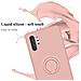 Custodia Compatibile Con Samsung Galaxy Note 10 Plus In Liquid Rosa - Coperchio Protettivo In Silicone Tpu Flessibile Con Anello - Foto miniatura 3