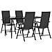 Set Da Pranzo Da Giardino 5 Pz Nero In Polyrattan - Foto miniatura 3
