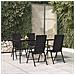 Set Da Pranzo Da Giardino 5 Pz Nero In Polyrattan - Foto miniatura 1