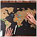 Lavagna Magnetica Mappamondo Da Grattare Mappa Del Mondo 60x40 Nero + Pennarello - Foto miniatura 2
