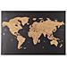 Lavagna Magnetica Mappamondo Da Grattare Mappa Del Mondo 60x40 Nero + Pennarello - Foto miniatura 3