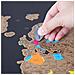 Lavagna Magnetica Mappamondo Da Grattare Mappa Del Mondo 60x40 Nero + Pennarello - Foto miniatura 4