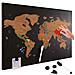 Lavagna Magnetica Mappamondo Da Grattare Mappa Del Mondo 60x40 Nero + Pennarello - Foto miniatura 1