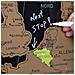 Lavagna Magnetica Mappamondo Da Grattare Mappa Del Mondo 60x40 Nero + Pennarello - Foto miniatura 5