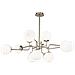 Lampadario Sospensione Erich In Metallo Nichel 12 Luci E Diffusori Bianchi - Foto miniatura 1