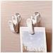 Ganci Con Clip A Ventosa, Confezione Da 4 White - Foto miniatura 3