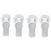 Ganci Con Clip A Ventosa, Confezione Da 4 White - Foto miniatura 1