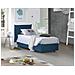 Letto Singolo Marina, Letto Contenitore Con Rivestimento In Tessuto, 100% Made In Italy, Apertura Laterale, Adatto Per Materasso Cm 80x190, Blu - Foto miniatura 1