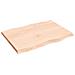 Piano per Tavolo 80x60x (2-4) cm Rovere Non Trattato Bordi Vivi - Foto miniatura 2