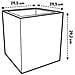 Vaso Nero Ø 29 Cm Plastica Quadrato Moderno - Foto miniatura 1