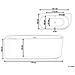 Vasca Da Bagno Angolare Gocta Lato Destro 170 X 80 Cm Nero - Foto miniatura 3