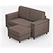 Divano Marrak 2 Posti (due Sedute Da 60cm) + Pouf Misure Esterne L. 148 P. 155 Colore Talpa - Foto miniatura 1