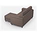 Divano Marrak 2 Posti (due Sedute Da 60cm) + Pouf Misure Esterne L. 148 P. 155 Colore Talpa - Foto miniatura 5