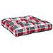 Cuscino Per Pallet Motivo A Quadri Rossi 60x60x12 Cm In Tessuto - Foto miniatura 2