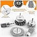 Set Versatile Di 5 Spazzole Metalliche In Acciaio Inossidabile Per Trapano - Foto miniatura 3