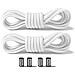 Lacci Per Scarpe Senza Lacci Lacci Elastici 2 Paia White - Foto miniatura 1